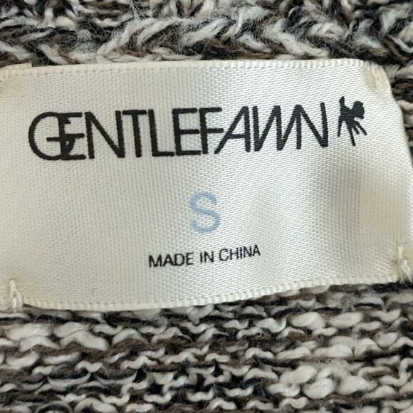 Women's GENTLE FAWN Brown/Beige Variegated Pullover Sweater w Lace; Size S - Picture 3 of 5